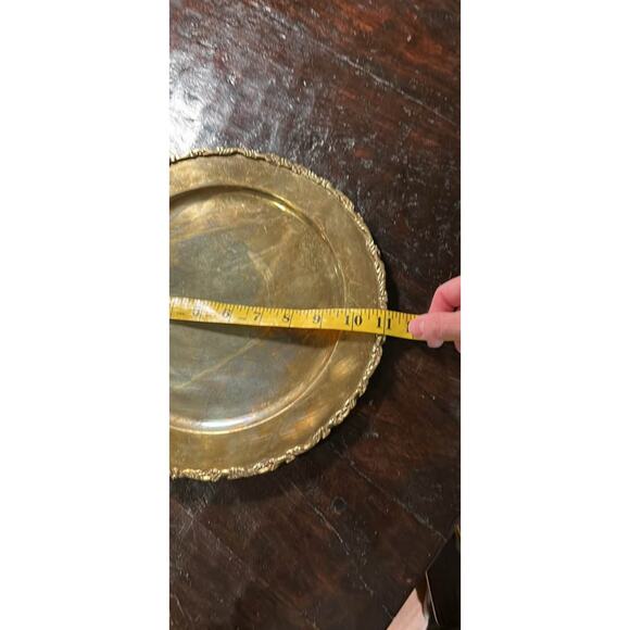 Vintage Decorative Trimmed Brass Plate 11” - Picture 5 of 5
